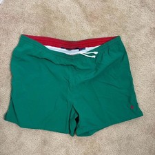 Polo Ralph Lauren Vintage Red Pony Green Swim Trunks Men s Size L