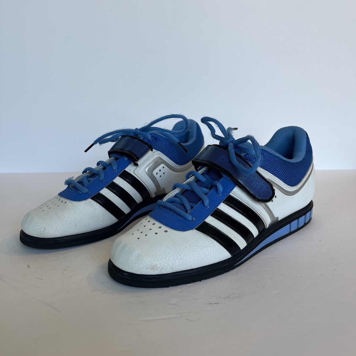 Adidas Powerlift Shoes White Blue Men display picture 3