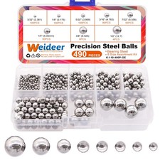 weideer 490pcs 8 Sizes Bicycle Bearing Balls Metal Mixing Assortment... 