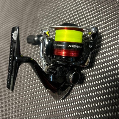 Shimano Sienna 1000 Spinning Reel Yellow/Red Handle Used