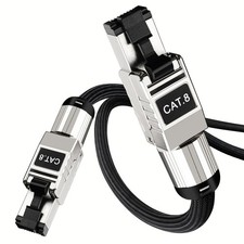 Cat 8 Ethernet Cable 40Gbps 2000MHz High Speed RJ45 LAN 24AWG 9.84 Ft 3m