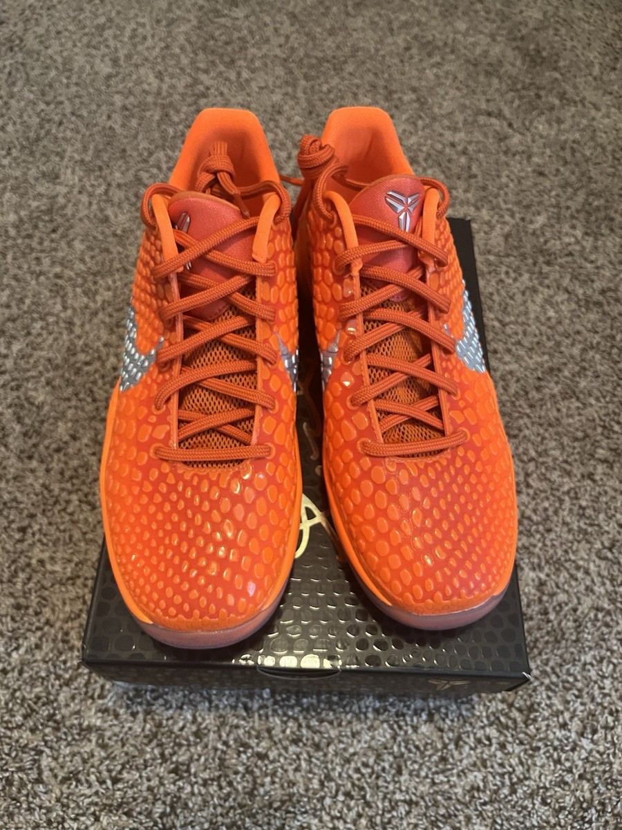 Nike Kobe 6 Protro 'Total Orange' Sneakers FV9676-800 GS Size 6.5Y