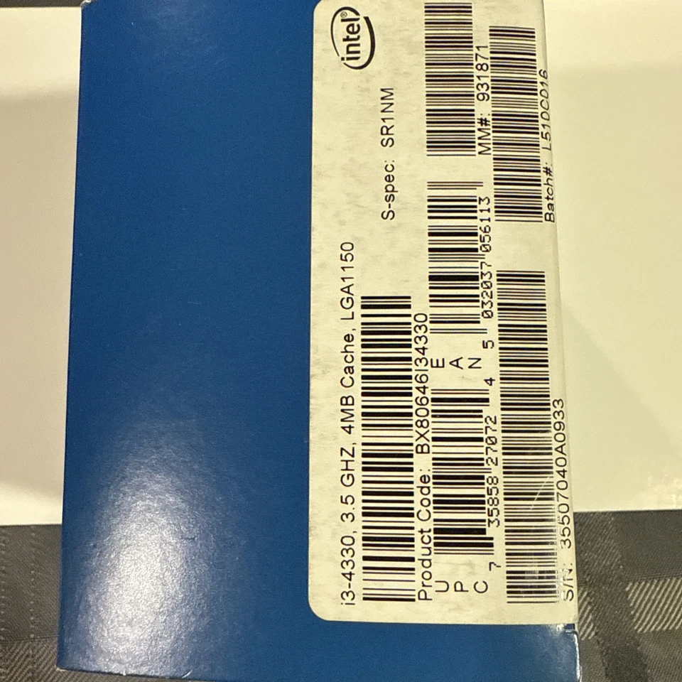 Nuevo procesador Intel Core i3-4330 3,50 GHz 4 MB LGA1150 de doble núcleo Foto 3 de 4