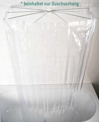 RIDDER Duschvorhang Folie Brillant transparent 210x170 cm Duschvorhang,Folienvor