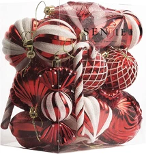 Christmas Ball Ornaments Shatterproof Plastic Tree Ornaments 24 PCS Shaped Style