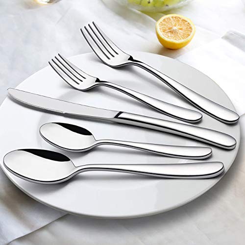  40-Piece Heavy Duty Silverware Set, Stainless Steel Flatware Cutlery Set for 
