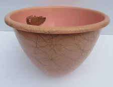 Mid Century Modern Atomic Bullet Planter LINER ONLY Pink w/ retro gold swirls