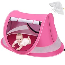 Baby Beach Tent with Baby Hat Pop Up Toddler Travel Tent with Sun Hat for Boys