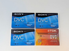 3 Sony Premium  1 TDK Mini DVC 60 min Digital Video Cassette Tapes Lot  Holder