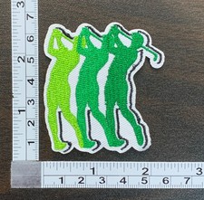 Three Golfers Embroidered Iron On Patch