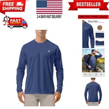 Mens UPF 50 UV Sun Protection Shirts Outdoor Long SPF Rash Guard for Hiking ...
