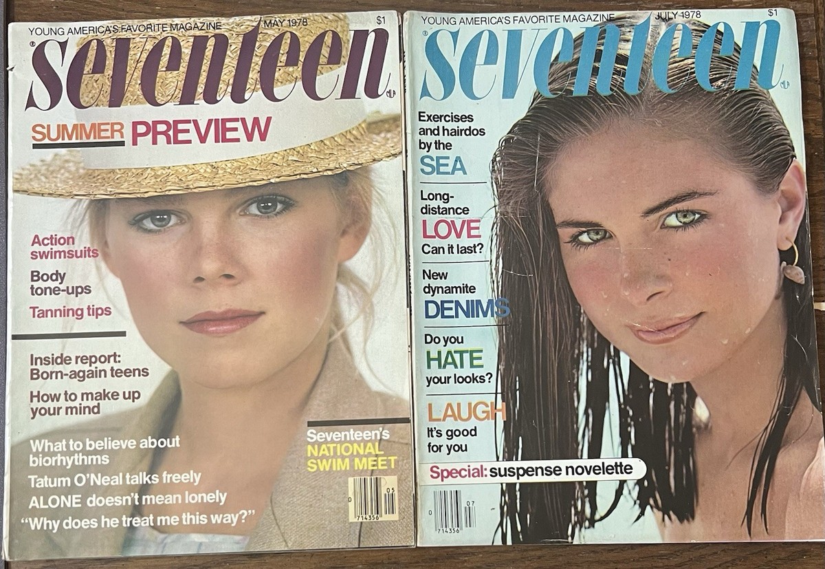 Lot of 2 Seventeen Magazines May 1978 & July 1978 Vintage Fashion