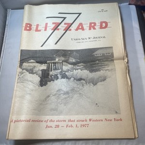 Blizzard of 1977 Union-Sun Journal Lockport NY Special Edition Newspaper