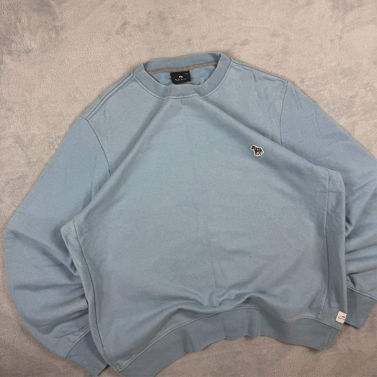 Vintage Paul Smith PS Baby Blue Zebra Crewneck Size XXL Pullover Sweatshirt image 3
