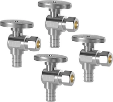 Hourleey 4 Pack Angle Stop Valve, Water Shut Off Valve 1/2" (Pack of 4