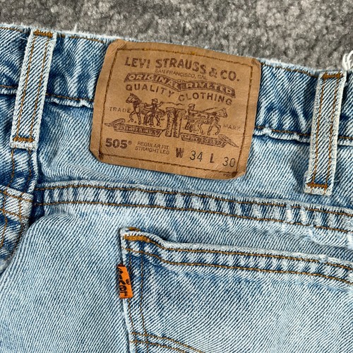 VTG Levis Orange Tab 505 Jeans Mens Actual 32 X 29 Blue Straight Leg 90s Grunge by Levi's, $32.98 - Photo 16