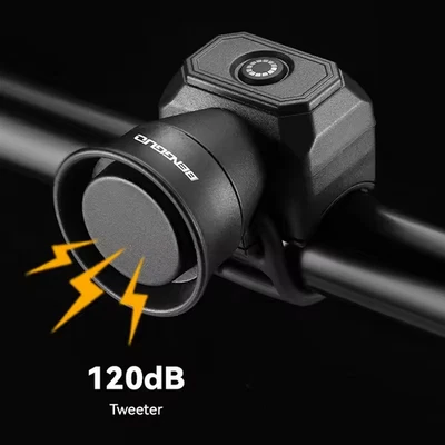 BENGGUO Hupe Fahrrad Horn klingel Warnton Signal 120 dB Mountain USB Lade E-Bike Roller