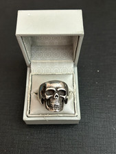 Bague en argent massif tête de mort