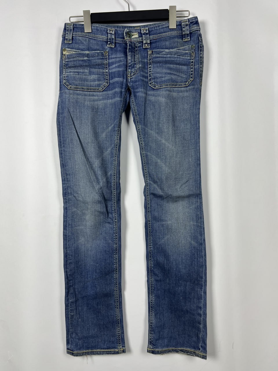 DIESEL KEATE WASH 0060E STRETCH Regular Straight Denim Blue Jeans Size W28 L32