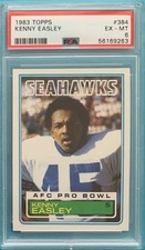 1983 Topps #384 Kenny Easley PSA 6 EX-MT Rookie Card HOF RC Seahawks. rookie card picture