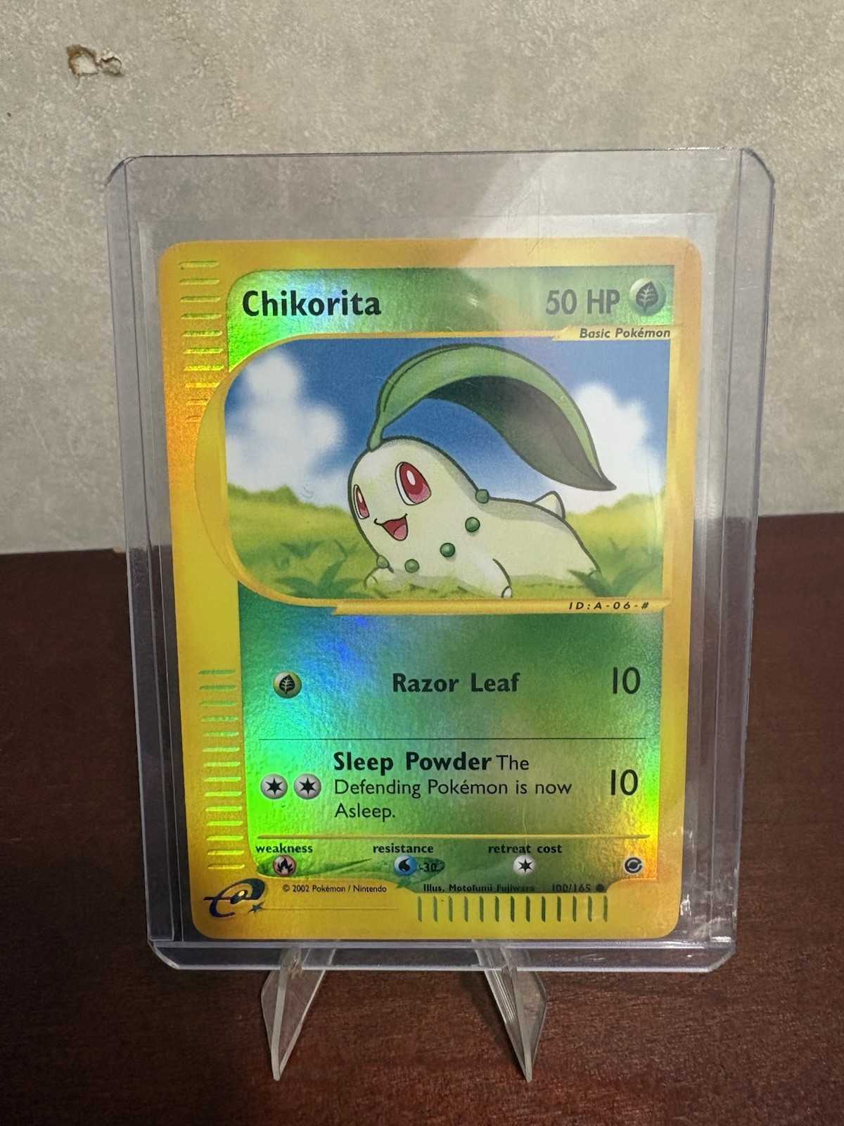 Chikorita 100/165 Expedition Base Set Reverse Holo