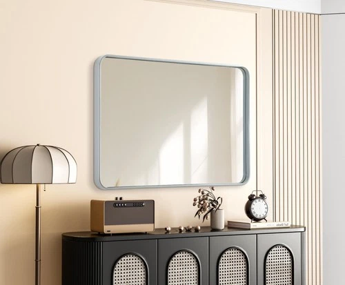 Elegant Lighting MR8A2740 Remy 27"W x 40"H Rectangular Flat - Silver - Picture 5 of 12