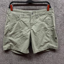 Kuhl Free Range Womens Tan Green Hiking Shorts Size 6 Outdoor Adventure Casual