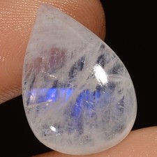 Natural Rainbow Moonstone Pear Cabochon Loose Gemstone 14.5 Ct 22X14X5mm GC36678