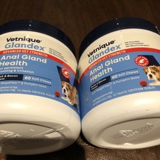 Lot of 2 Glandex Advanced Vet Strength Soft Chews Dog 60 Chews EX 01/2027