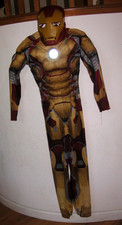 Halloween Costume Child Youth Iron Man L 10-12 Muscle Suit Mask