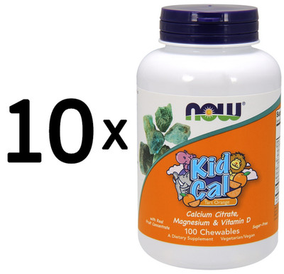 10 x NOW Foods Kid Cal - 100 chewables tablets (224,99 EUR/kg)