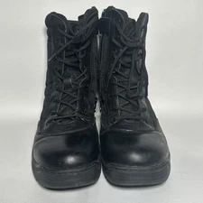 Nortiv8 Men's Trooper Boots Military Tactical Work 7.5" Side Zipper Combat Black