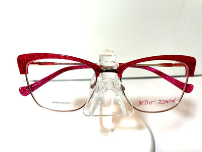 NEW BETSEY JOHNSON  WOMANS EYEGLASSES RAZZLE DAZZLE RED