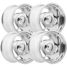 Set Of 4 Resto R105 El Mz 17x11 6x1356x5.5 -25mm Polishedmilled Wheels Rims