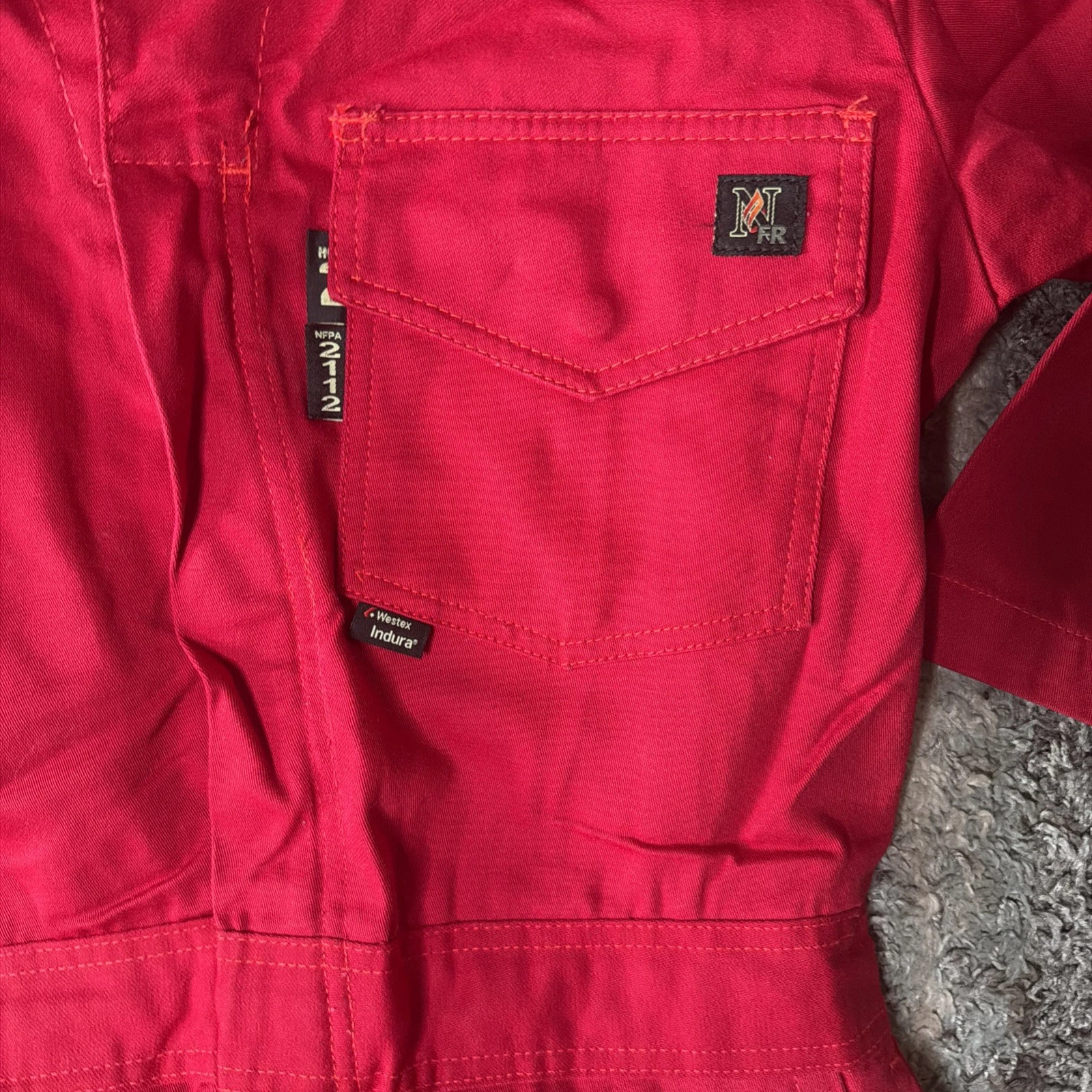 Neese Indura Westex Wear HRC2 FR Shirt Size Medium 38/40 Red Coveralls image 5