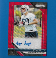 2018 Panini Prizm Red Wave Ryan Izzo/199 AUTO Rookie, Autograph Patriots #RA-RI