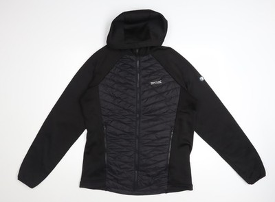 Regatta Herren Softshelljacke schwarz mit Kapuze Gr. M Outdoor Wander Mantel