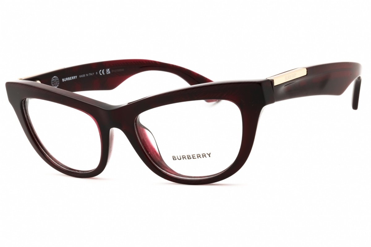 NEW Burberry BE2406U 4115 Check Red 50mm Eyeglasses