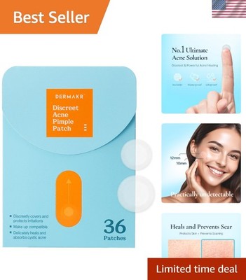 Discreet Hydrocolloid Acne Patch - 36 Count Quick Healing Solution