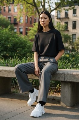 Prada Monolith Brushed White Leather Platform Loafer Lace Up Shoe