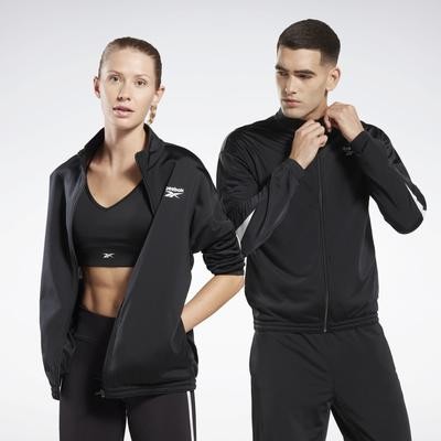 Reebok Mens Regular fit Track Jacket Coat XL Black Lightweight