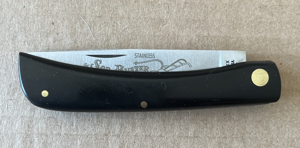Vintage 1971 Case XX Knife 9 Dot 2138 SS Sodbuster USA Excellent