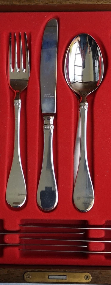 BSF Besteck RIALTO 90 versilbert, Besteckset 30tlg in Eichenholzkassette - Bild 3 von 4