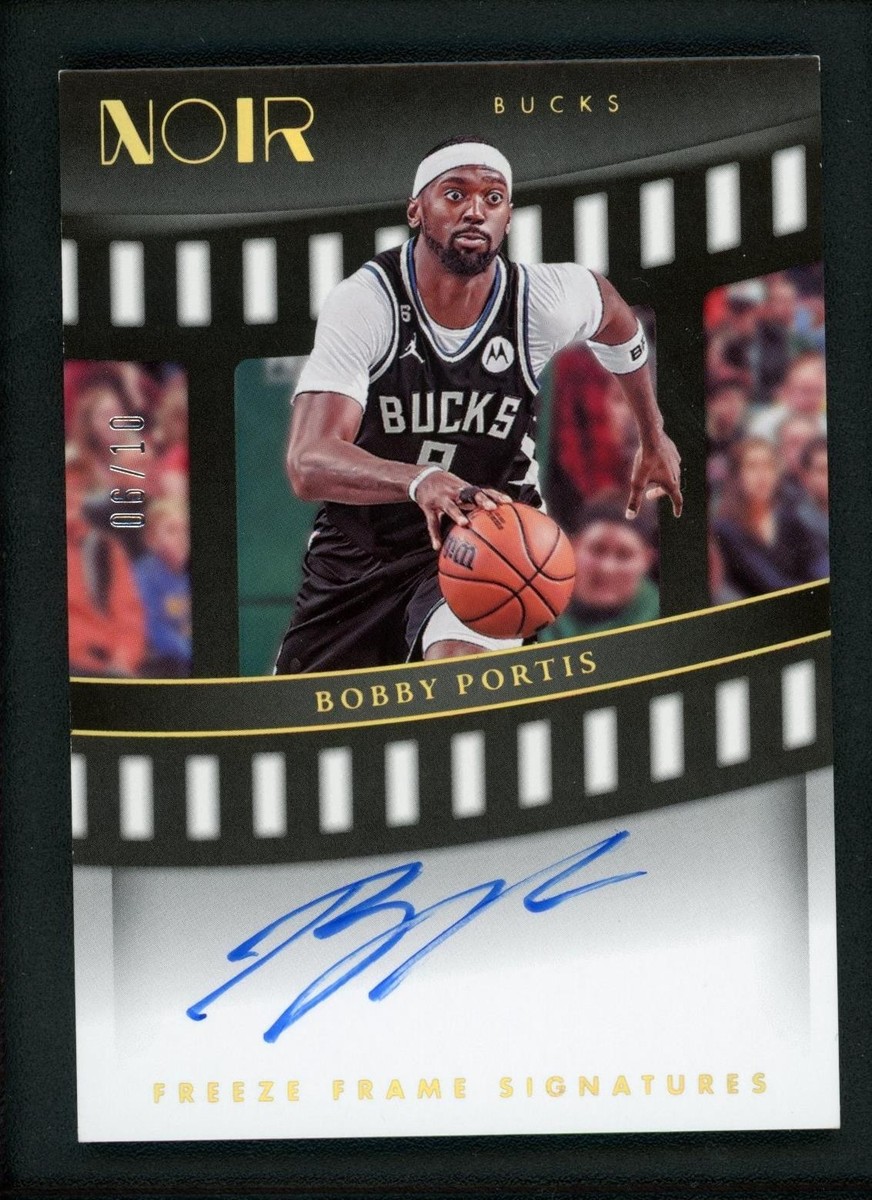 2022-23 BOBBY PORTIS 06/10 AUTO PANINI NOIR FREEZE FRAME