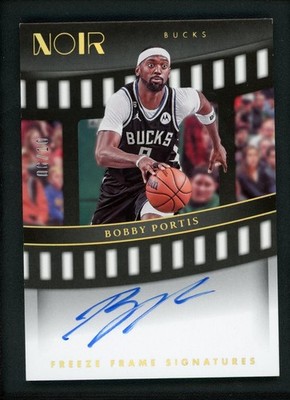 2022-23 BOBBY PORTIS 06/10 AUTO PANINI NOIR FREEZE FRAME