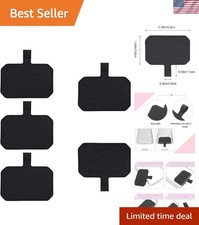 5-Pack Durable Black Phone Tether Tabs - Universal Lanyard Replacement