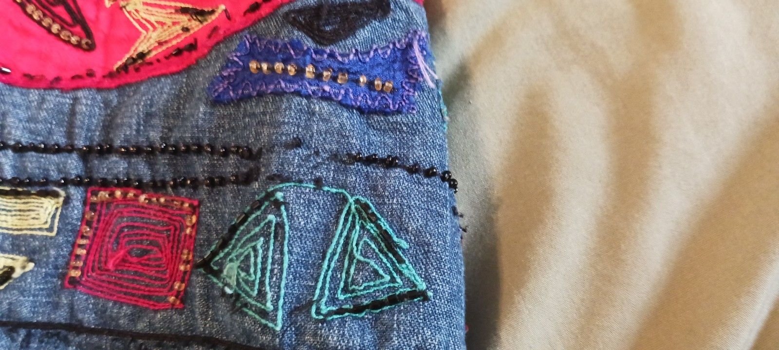 Chico's Design High Waisted Patchwork Embroidery … - image 14