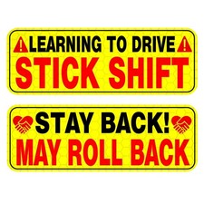 Learning to Drive Stick Shift Car Magnet - 10 x 3 inches,