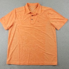 Tommy Bahama Polo Mens Large Orange Island Zone Palm Coast Vented Performance