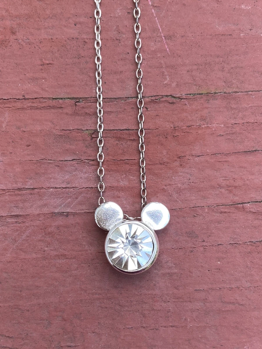 Mickey mouse necklace sterling cheap silver